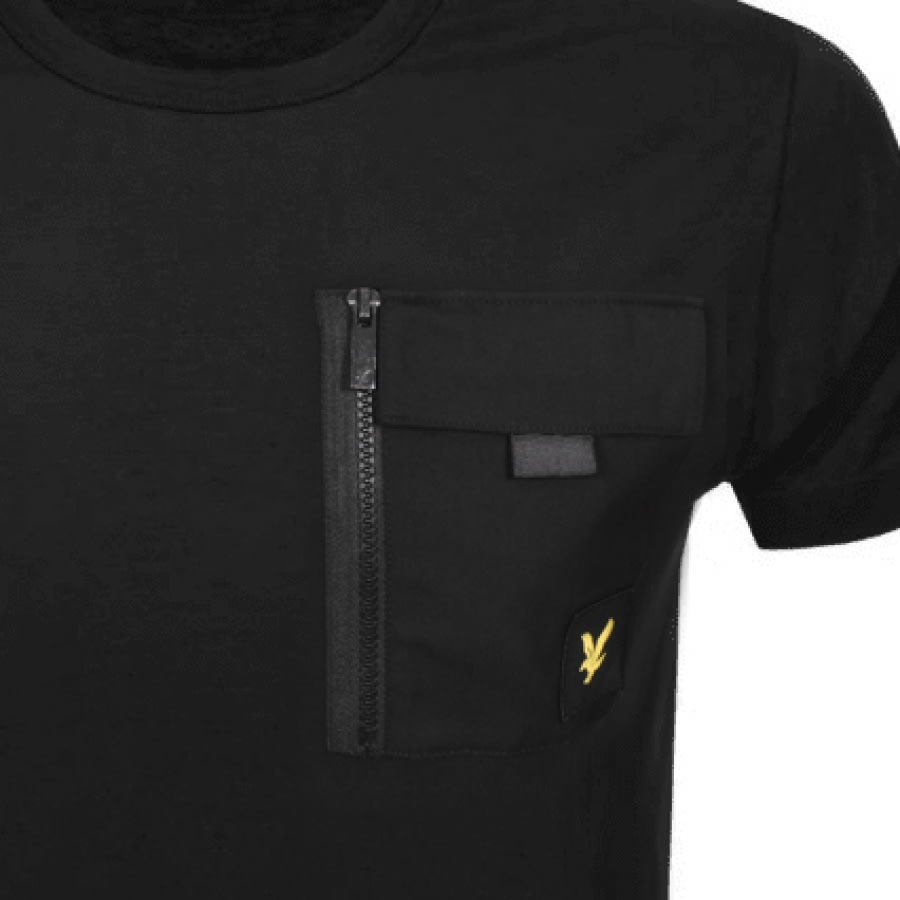 Alternative Image for ProductLyle And Scott Chest Pocket T Shirt Black3